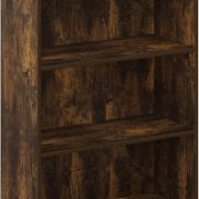 Furinno PASIR Book Shelf, 3-Tier Bookshelf, Bookcase, 9.7" x 23.7" x 31.5", for Living Room, Bedroom, Home Office, Amber Pine