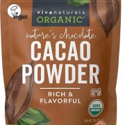 Organic Cacao Powder, Unsweetened, 1 lb (454 g) – Rich Dark Chocolate Flavor, Perfect for Baking, Smoothies & Hot Chocolate – Vegan, Keto, Paleo, Non-GMO & Gluten-Free Cocoa Powder
