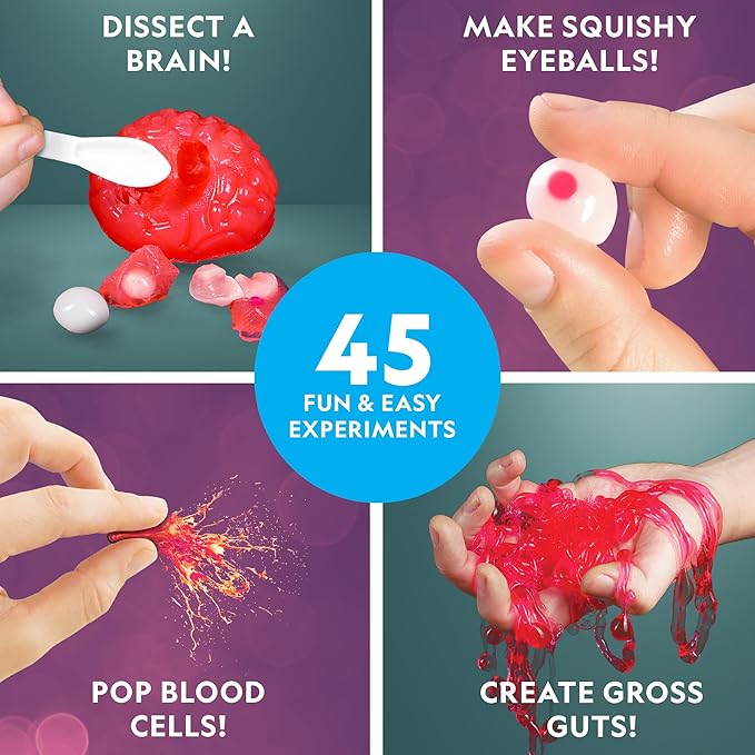 National Geographic Gross Science Kit - 45 Gross Science Experiments- Dissect a Brain, Make Slime, Creepy STEM Project for Boys and Girls, Birthday Gifts for Kids 8-12 (Amazon Exclusive) - Image 2